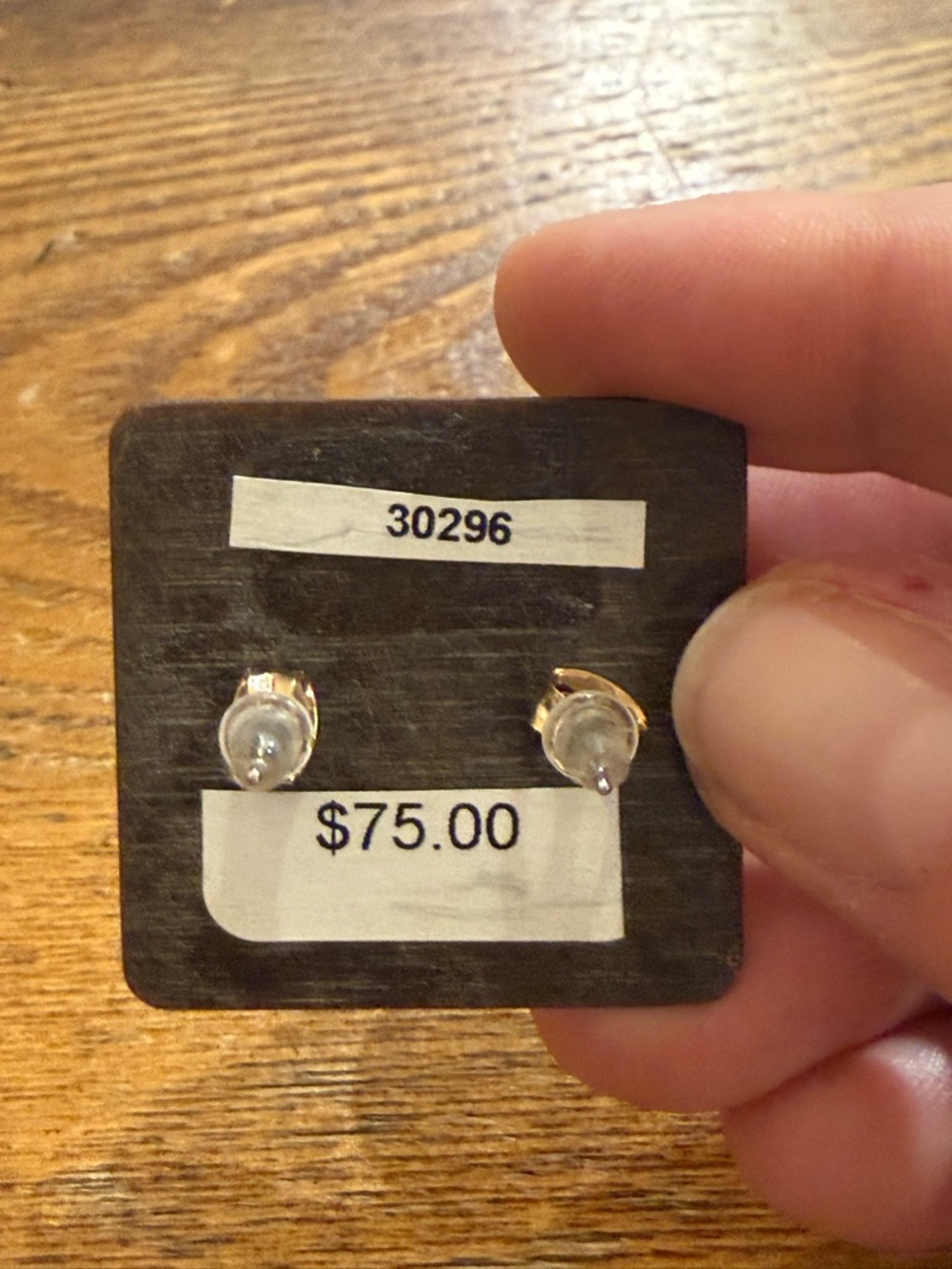 Gold-Tone Green and Orange Crystal Cluster Stud Earrings - Picture 4 of 4